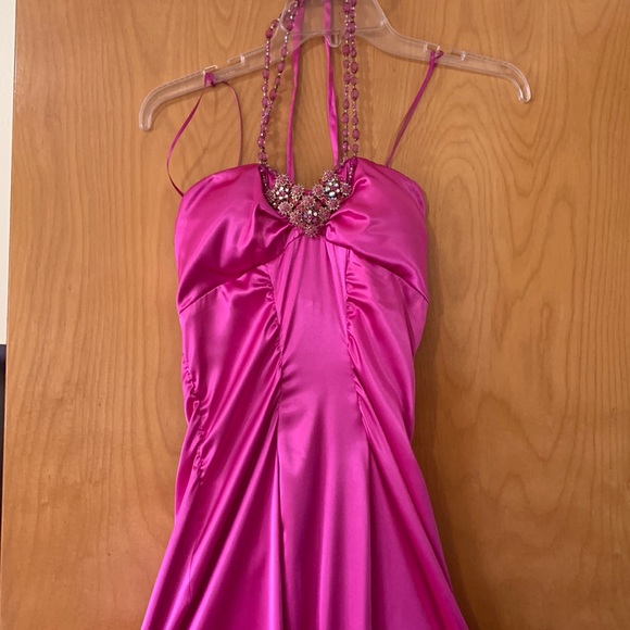 Mary L Couture Dresses & Skirts - PROM DRESS Satin with beaded halter